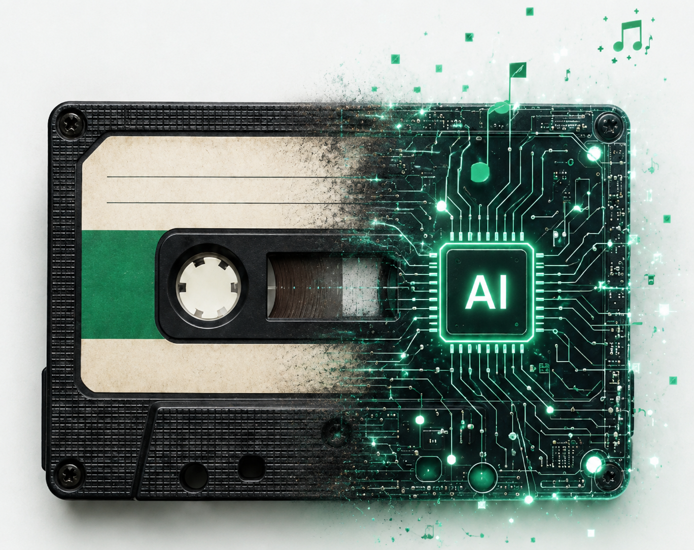 Caseta audio transformata de AI